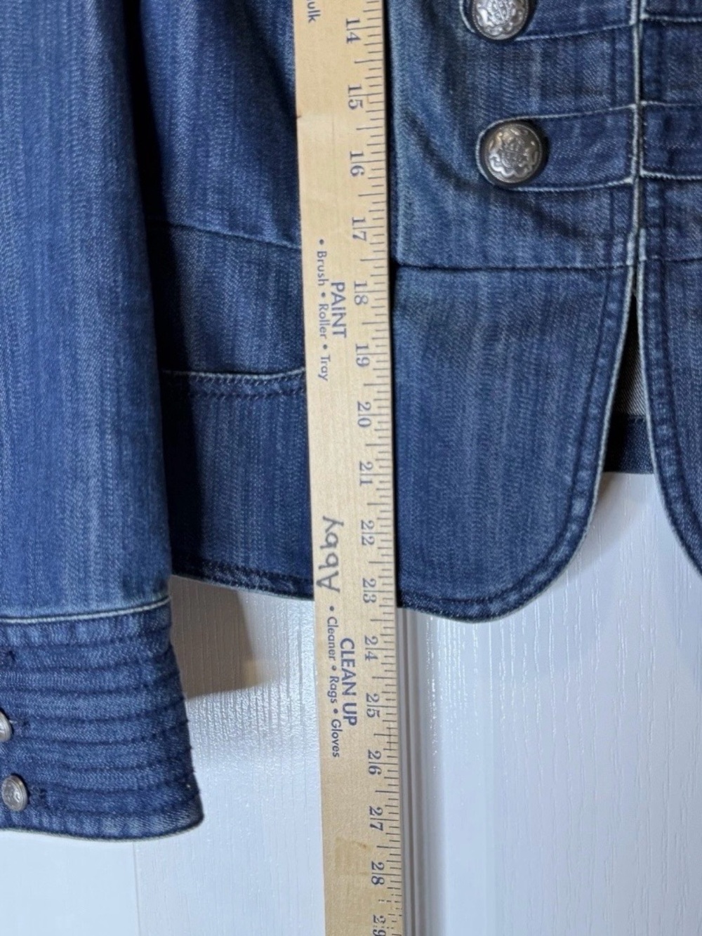 INC International concepts denim Military-Style Jacket - Blue - Picture 2 of 7